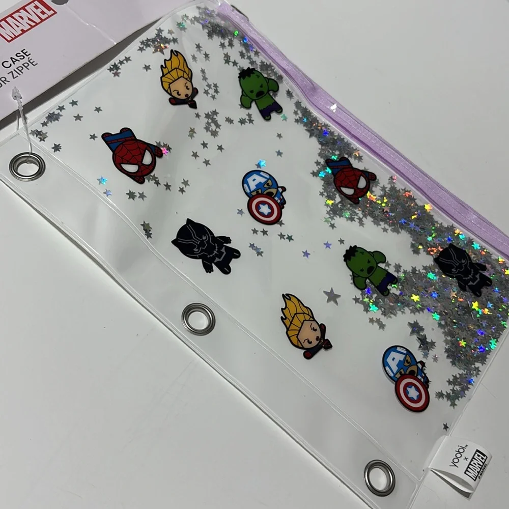 Yoobi Marvel Kawaii Avengers Binder Zip Pencil Case Set of 2